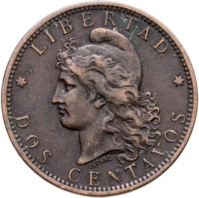 купить Аргентина 2 сентаво (centavos) 1884