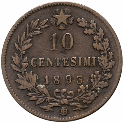 купить Италия 10 чентезимо (centesimi) 1893 BI