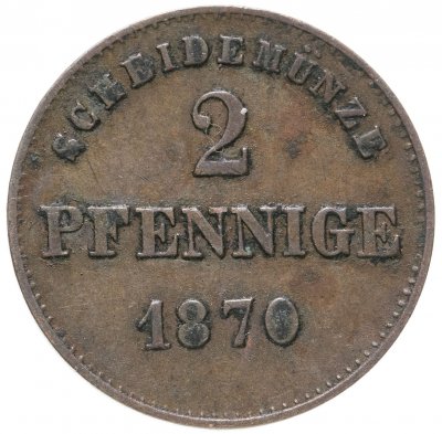 купить Германия, Герцогство Саксен-Мейнинген 2 пфеннига 1870