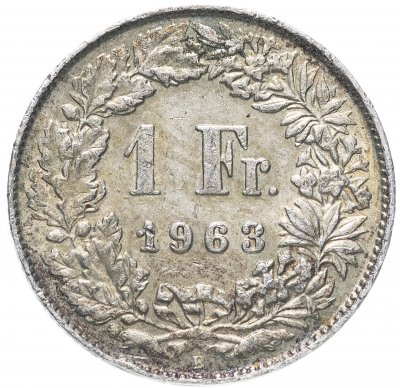 купить Швейцария 1 франк 1963