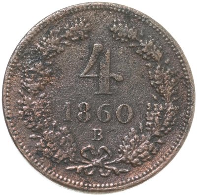 купить Австрия 4 крейцера 1860 В