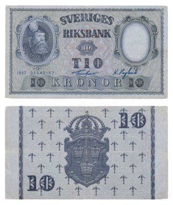 купить Швеция 10 крон 1957