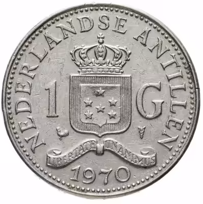 купить Нидерландские Антильские острова 1 гульден (gulden) 1970