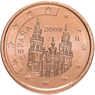 купить Испания 2 евроцента (euro cent) 2009