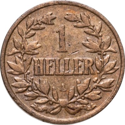 купить Германская Восточная Африка 1 геллер (heller) 1913 Знак монетного двора "A" — Берлин