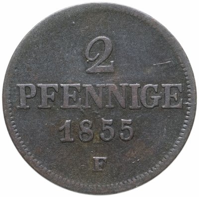 купить Пруссия 2 пфеннига 1855 Фридрих Вильгельм IV, Королевство Пруссия