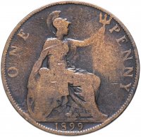 купить Великобритания 1 пенни (penny) 1899