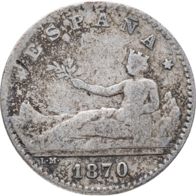 купить Испания 50 сентимо (centimos) 1870