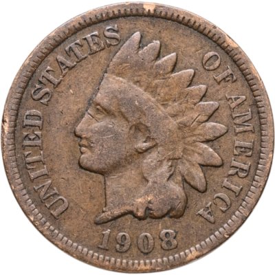 купить США 1 цент (cent) 1908 Indian Head Cent