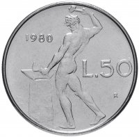 Купить Италия 50 лир 1980
