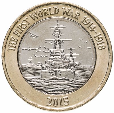 купить Великобритания 2 фунта (pounds) 2015 Королевский флот в Первой мировой войне