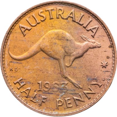 купить Австралия 1/2 пенни (penny) 1963