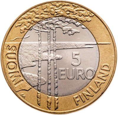купить Финляндия 5 евро 2003 "Чемпионат мира по хоккею", в футляре