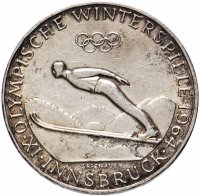 Купить Австрия 50 шиллингов (shillings) 1964 "Зимние Олимпийские игры в Инсбруке"