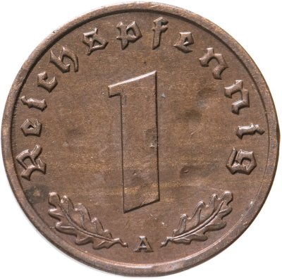 купить Германия, Третий рейх 1 рейхспфенниг (reichspfennig) 1939 A