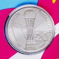 купить Австралия 20 центов (cents) 2015 "Кубок мира по Нетболу" (в конверте с маркой)