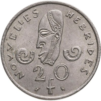 купить Новые Гебриды 20 франков (francs) 1967