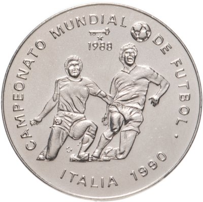 купить Куба 1 песо (peso) 1988 Чемпионат мира по футболу 1990, Италия