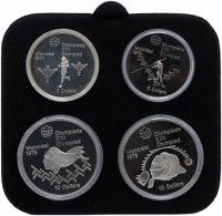 купить Канада набор 5 и 10 долларов 1975 "XXI летние Олимпийские игры, Монреаль-76" в упаковке с сертификатом