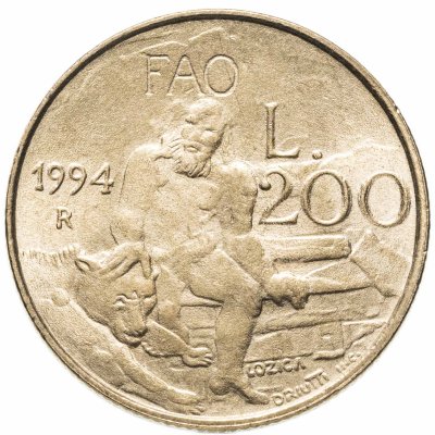 купить Сан-Марино 200 лир (lire) 1994 "ФАО"