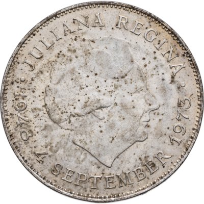 купить Нидерланды 10 гульденов (gulden) 1973 25 лет правления Королевы Юлианы