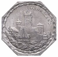 купить Германия (Нюрнберг) нотгельд 20 пфеннигов 1921 "Башня Люгинсланд" трамвайный жетон