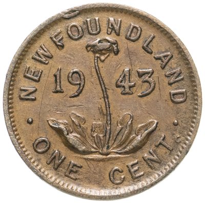 купить Ньюфаундленд 1 цент (cent) 1943