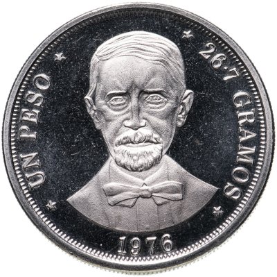купить Доминикана 1 песо (peso) 1976 "100 лет со дня смерти Хуана Пабло Дуарте"