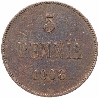 купить 5 пенни (pennia) 1908 Финляндия