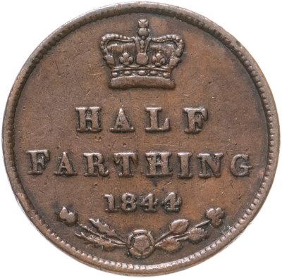 купить Великобритания 1/2 фартинга (farthing) 1844