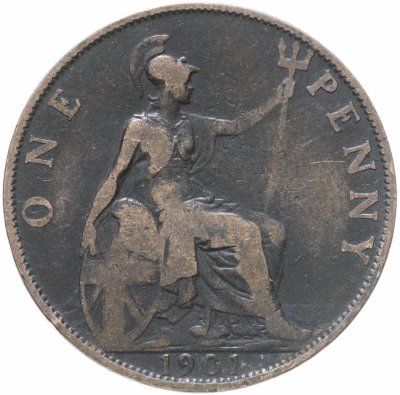 купить Великобритания 1 пенни (penny) 1901