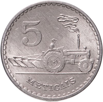 купить Мозамбик 5 метикалов (meticais) 1980