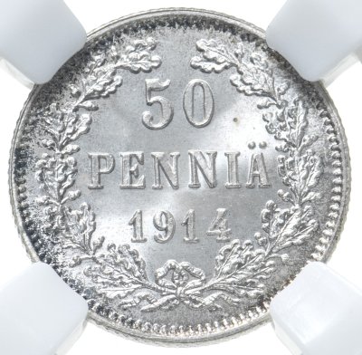 купить 50 пенни (pennia) 1914 S в слабе ННР MS66