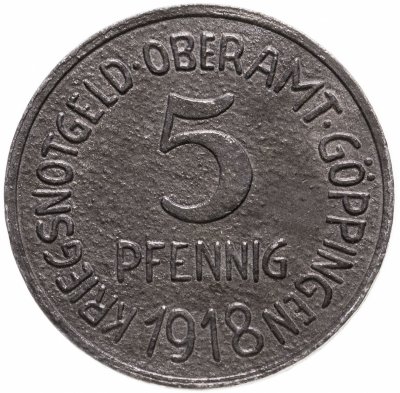 купить Германия (Геппинген) нотгельд 5 пфеннигов 1918