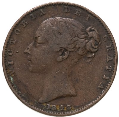 купить Великобритания 1 фартинг 1843