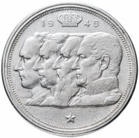 Купить Бельгия 100 франков (francs) 1949 "Надпись на голландском - 'BELGIE'"