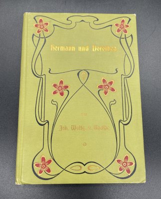 купить Книга Joh. Wolfgang Von Goethe "Hermann und Dorothea" / Berlag von Otto Hendel, бумага, печать, коленкор, теснение, золочение, Германия, 1880-1920 гг.