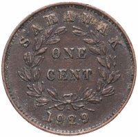 Купить Саравак 1 цент (cent) 1929