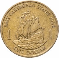 купить Восточные Карибы доллар (dollar) 1986