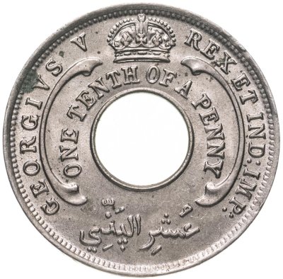 купить Британская Западная Африка 1/10 пенни (penny) 1928