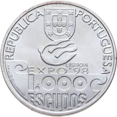 купить Португалия 1000 эскудо (escudos) 1999 1000 лет Атлантике под парусом