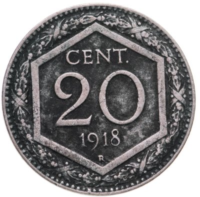 купить Италия 20 чентезимо 1918