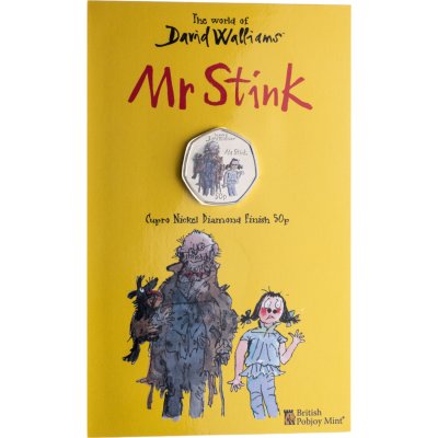 купить Гибралтар 50 пенсов 2022 Книга Дэвида Уолльямса "Mr Stink", Цветное покрытие
