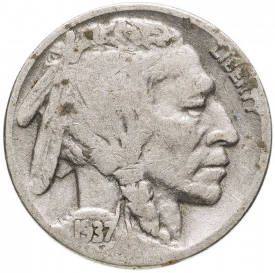 купить США 5 центов (cents) 1937 D Buffalo Nickel