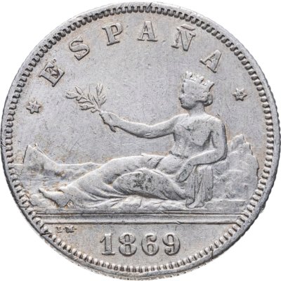 купить Испания 2 песеты (pesetas) 1869
