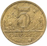 купить Бразилия 5 крузейро (cruzeiros) 1943