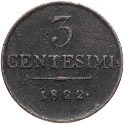 купить Ломбардия-Венеция 3 чентезимо (centesimi) 1822 M