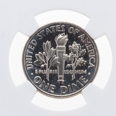 купить США 10 центов (one dime) 1990 S в слабе DNC PF69