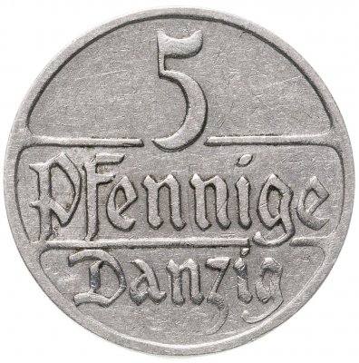 купить Данциг 5 пфеннигов (pfennig) 1923