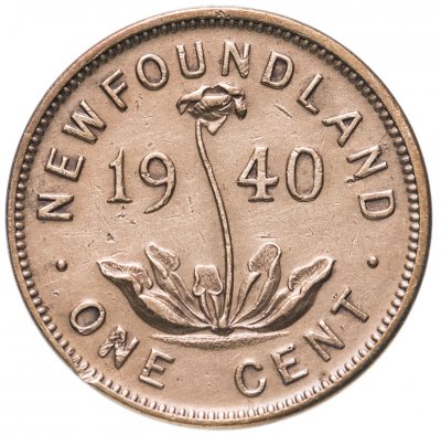 купить Ньюфаундленд 1 цент (cent) 1940